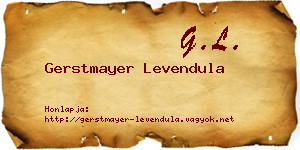Gerstmayer Levendula névjegykártya